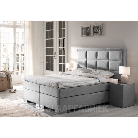 boxspring Fiero lichtgrijs De-Slaapfabriek