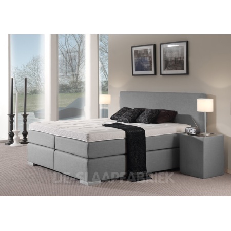 boxspring Washington lichtgrijs De-Slaapfabriek