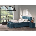 boxspring Namur blauw De-Slaapfabriek