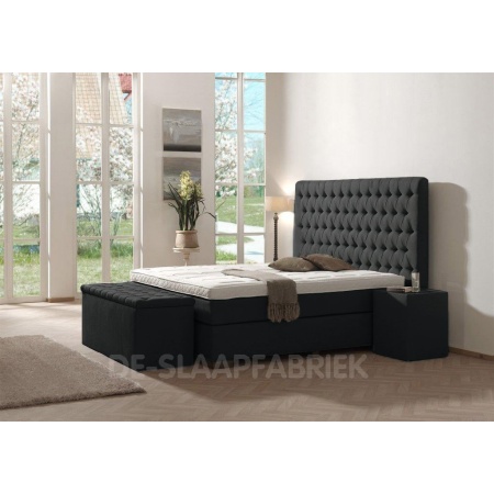 boxspring Barone Superior antraciet De-Slaapfabriek