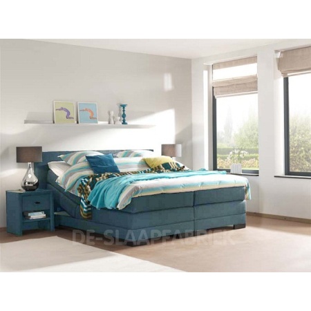 boxspring Provincia Electro blauw De-Slaapfabriek
