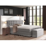 boxspring Capitonata lichtgrijs De-Slaapfabriek