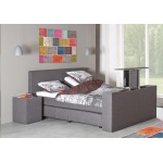 elektrische boxspring met TV lift lichtgrijs De-Slaapfabriek