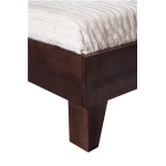 Houten bed wenge detail poot De-Slaapfabriek