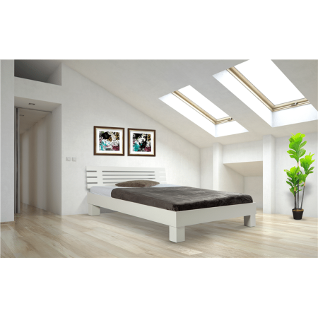 Houten bed wit De-Slaapfabriek