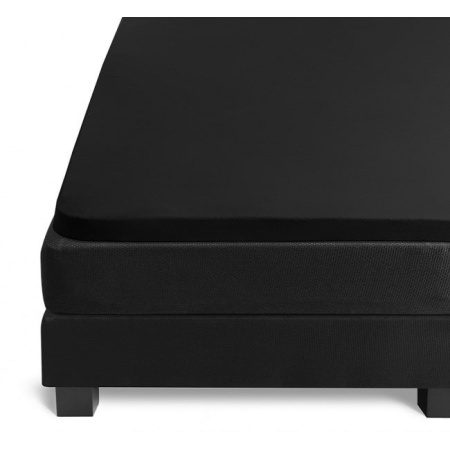 Jersey hoeslaken topper - zwart De-Slaapfabriek