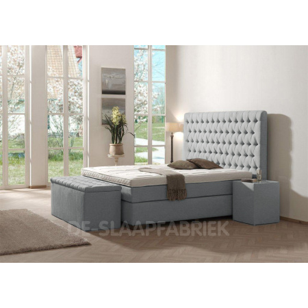 oversized hoofdbord gecapitonneerd Barone Superior lichtgrijs De-Slaapfabriek