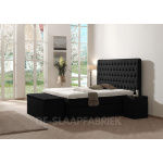 oversized hoofdbord gecapitonneerd Barone Superior zwart De-Slaapfabriek