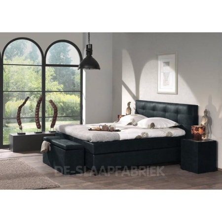 blind gecapitonneerd hoofdbord Namur meubelstof antraciet De-Slaapfabriek