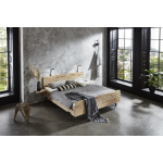 industrieel eiken bed Lotus
