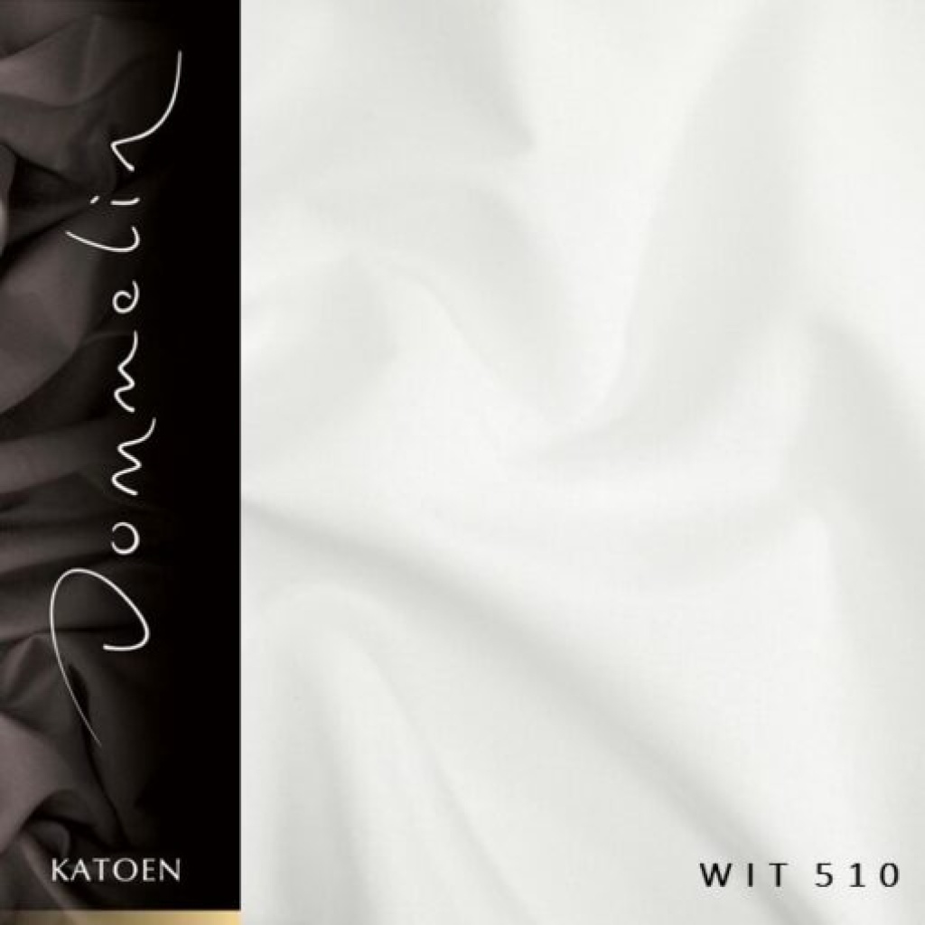 Extra breed dekbedovertrek Dommelin Uni katoen wit de-slaapfabriek