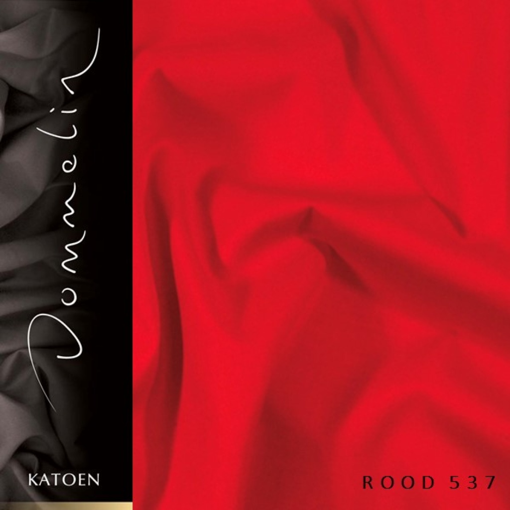 Dekbedovertrek Dommelin Uni katoen rood de-slaapfabriek