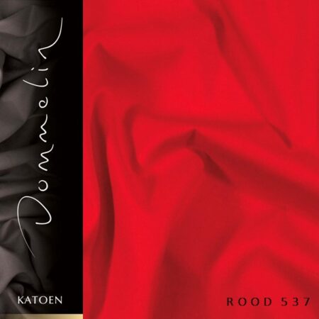 Kussensloop Dommelin Uni katoen rood set van 2 de-slaapfabriek