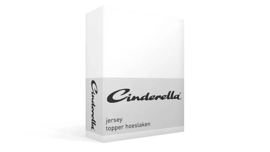 Cinderella jersey hoeslaken topper - wit de-slaapfabriek