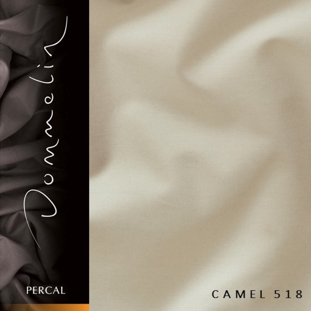 Dommelin Percal TC200 hoeslaken topper - camel de-slaapfabriek