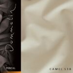 Dommelin Percal TC200 hoeslaken topper - camel de-slaapfabriek