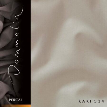 Dommelin Percal TC200 hoeslaken topper - kaki de-slaapfabriek