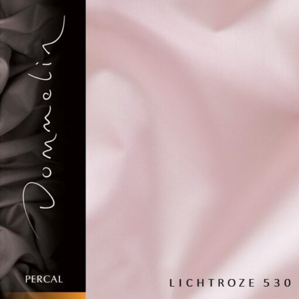 Dommelin Percal TC200 hoeslaken topper - lichtroze de-slaapfabriek