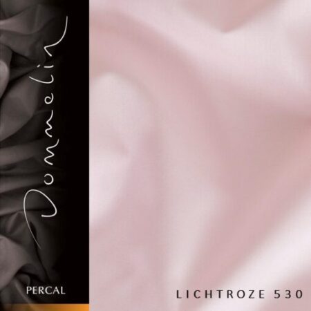 Dommelin Percal TC200 hoeslaken topper - lichtroze de-slaapfabriek