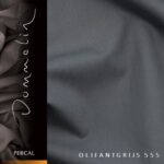 Dommelin Percal TC200 hoeslaken topper - olifant grijs de-slaapfabriek