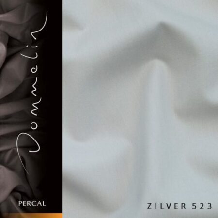 Dommelin Percal TC200 hoeslaken topper - zilver de-slaapfabriek