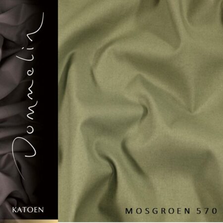 Extra breed dekbedovertrek Dommelin Uni katoen mosgroen de-slaapfabriek