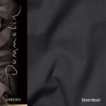 Extra breed dekbedovertrek Dommelin Uni katoen steenkool de-slaapfabriek