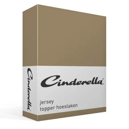 Cinderella Jersey hoeslaken topper - taupe 1 de-slaapfabriek