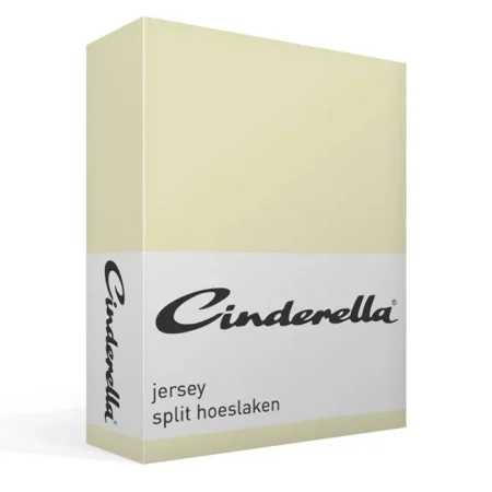 Cinderella jersey split hoeslaken topper - ivory 1 de-slaapfabriek