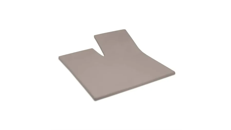 Cinderella jersey split hoeslaken topper - taupe 2 de-slaapfabriek