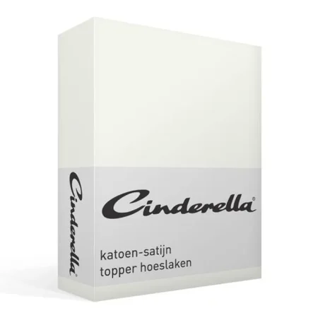 Cinderella katoen satijn hoeslaken topper - ivory de-slaapfabriek 1
