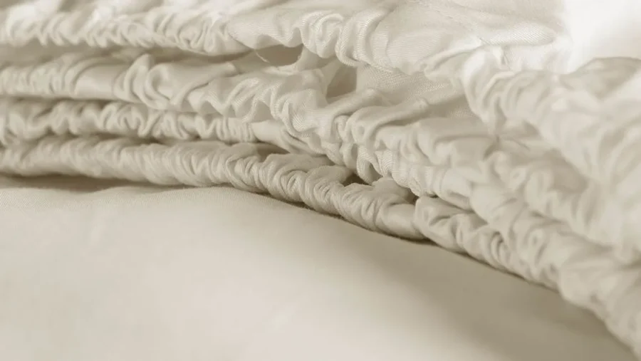 Cinderella katoen satijn hoeslaken topper - ivory de-slaapfabriek 3