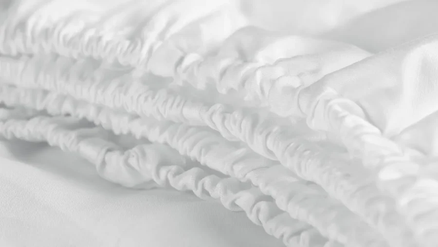 Cinderella katoen satijn hoeslaken topper - wit de-slaapfabriek 4