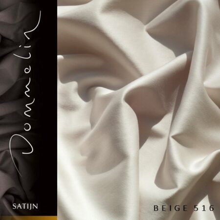 Extra breed dekbedovertrek Dommelin satijn beige de-slaapfabriek
