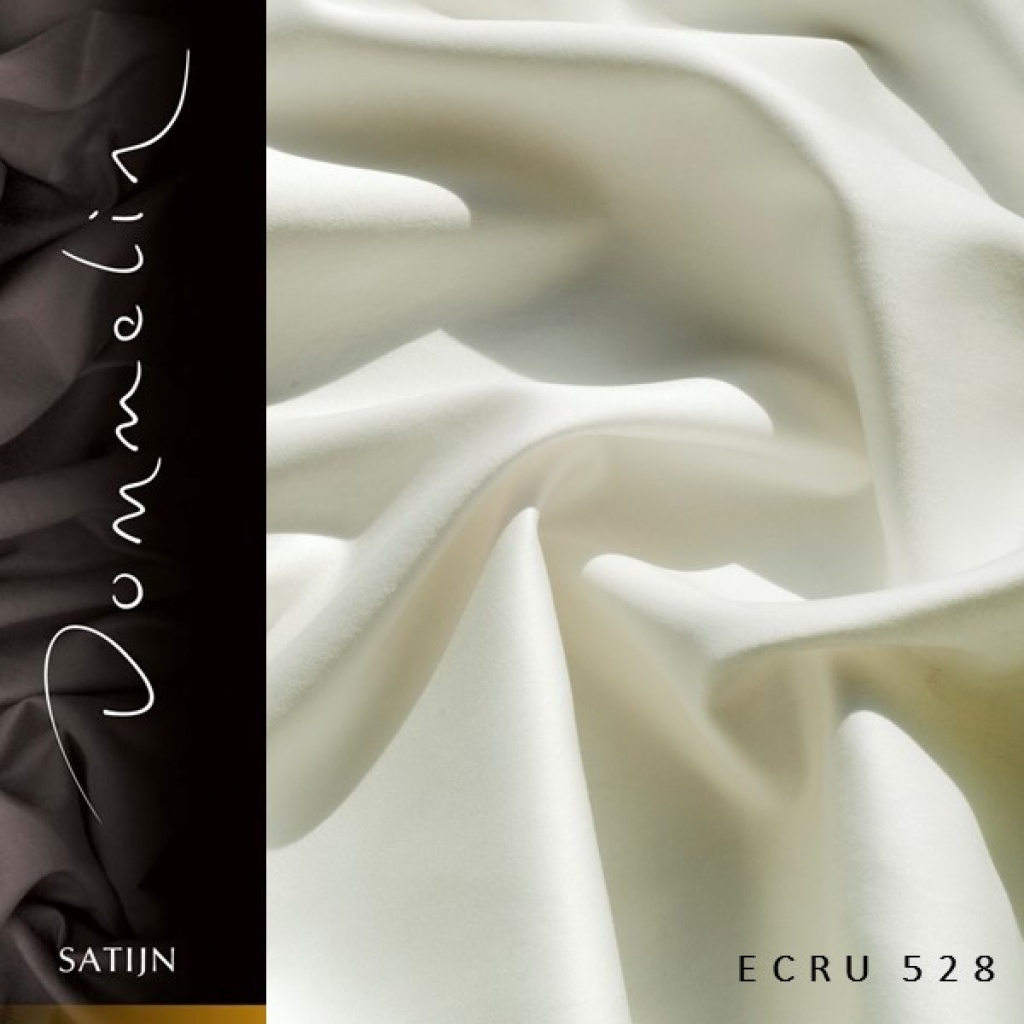 Extra breed dekbedovertrek Dommelin satijn double face ecru de-slaapfabriek