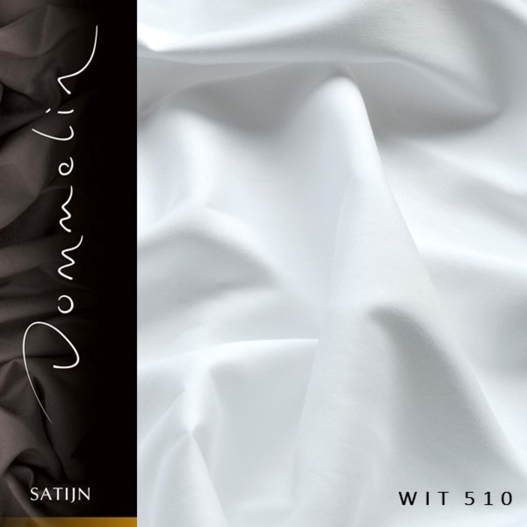 Extra breed dekbedovertrek Dommelin satijn double face wit de-slaapfabriek