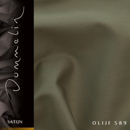 Extra breed dekbedovertrek Dommelin satijn olijf de-slaapfabriek