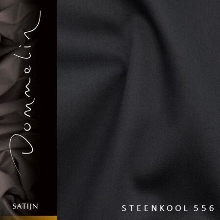 Extra breed dekbedovertrek Dommelin satijn steenkool de-slaapfabriek