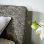 ledikant Teddy rubberwood Steel and Stockings met standaard 105 cm hoog hoofdbord