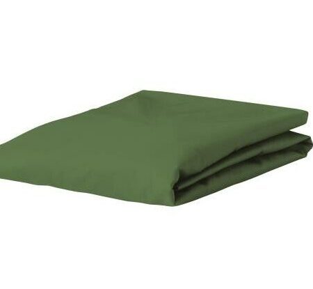 Essenza hoeslaken katoen satijn topdekmatras - mosgroen de-slaapfabriek